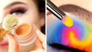 Rainbow swirl Eyes Makeup Tutorial | Olad Nails