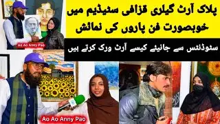 Art gallery ka visit/amazing art work competition/interview with participant/meer Punjabi mela pilac