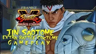Jin Saotome Extra Battle Costume Gameplay (Street Fighter V Arcade Edition)