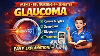 Glaucoma Explained in Hindi | Medical Surgical Nursing 2 (MSN 2) | BSc Nursing