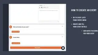 How to create an event with Last2Ticket's event management software