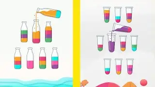 Water Sort Color Puzzle - All Levels Gameplay Walkthrough iOS, Android (Levels 8-11) || B8 Gamer