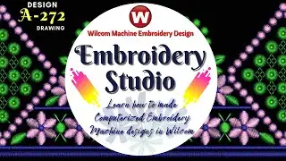 Embroidery Studio | Wilcom Machine Embroidery Design - A-272 (drawing)  | Surat Textile