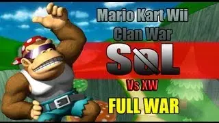 Mario Kart Wii Clan War S&oslash;L VS XW (Full War With Commentary)