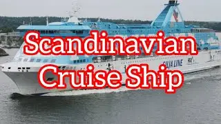 Scandinavian Cruise Ship Passes By.. Close Shots!