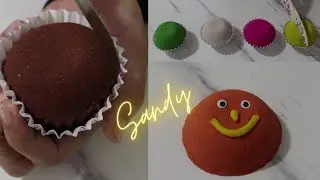 Try to make Cup cake with smiley #Satisfying Sand cutting #Sandy's creative club