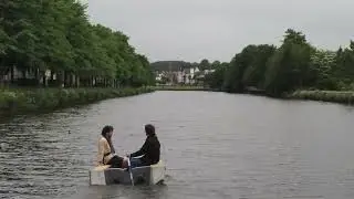 Blavet river, Pontivy city in French Brittany