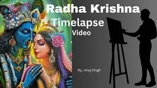 How to make Radha Krishna Acrylic Painting🎨 ऐक्रेलिक में राधा कृष्ण पेंटिंग कैसे बनाते हैं 🙏🥰
