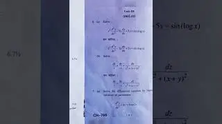 HPU bsc 1st year differential equations Mathematics old question paper 2022 || #hpuexam