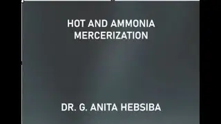 HOT AND AMMONIA MERCERIZATION I TEXTILE CHEMISTRY I SNS INSTITUTITONS