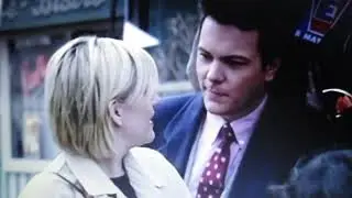 Eastenders 8 May 1995 VE Day David Wicks helps Cindy Beale fix her nylons