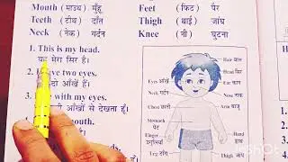 Word Meaning, Parts of body & Sentences | Balpothi L-13 | Hindi & English Learning for Kids 