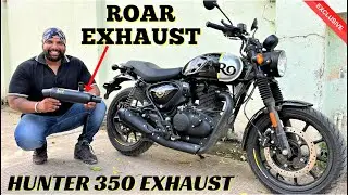 Royal Enfield HUNTER 350 Exhaust Change - Roar Exhaust🔥