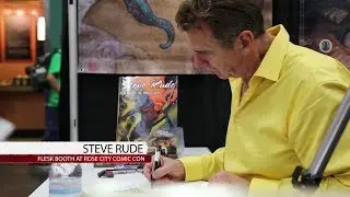 Steve Rude Sketching at the Flesk Booth During Rose City Comic Con!