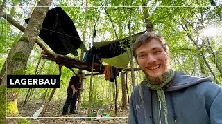HÄNGEMATTE in 2 METER Höhe | PLATTFORM bauen | Lagerbau | OTS BUSHCRAFT