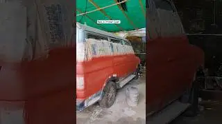 Toyota Qualis Red Full Body Paint | Satisfying Car Repaint Transformation