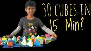 Trying to solve 30 Cubes in 15 Min | Rubik's Cube solving| Speed solving | ChaituBhargav