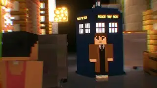 Martha enters the Tardis in Minecraft