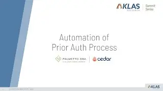 Automation of Prior Authorization Process - Palmetto GBA and Cedar