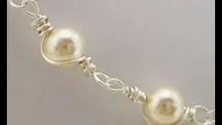 Katie Hacker, host of Beads, Baubles & Jewels, uses a Wire Wrap Technique to link Pearls (1603-1)