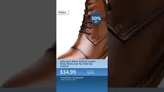 Holy dove Mens Oxford Leather Dress Boots Cap Toe Side Zip Fashion