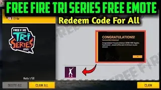 TRI SERIES FREE REWARDS REDEEM CODE, CLAIM FREE REWARDS, FREE FIRE TRI SERIES SHAKE IT UP EMOTE CODE