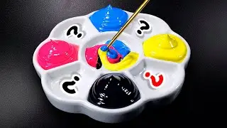 Making 9 Unique Colors from Magenta, Cyan, Lemon and Black - Color Mixing