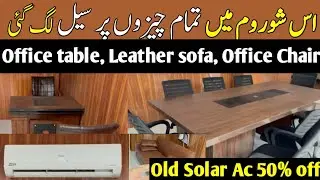 Showroom furniture Sale with solar AC, office tables and with chairs