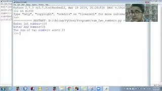 Python = Find the sum of two numbers