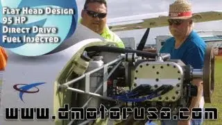 D Motor, D-Motor U.S.A, D Motor 95 HP, flat head, direct drive, liquid cooled aircraft engine.