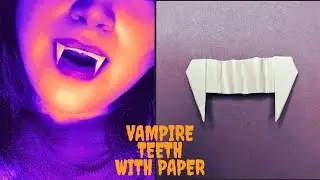 DIY Vampire Teeth with Paper 🧛&zwj;♂️ | Easy Origami Craft for Halloween 🎃