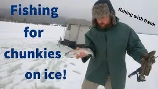 Two dudes going ice fishing | Rainbow trout at lake Cascade