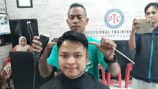 kursus potong rambut pria ,kursus barber ,potong rambut mandarin,under cut,/potong 2 jari