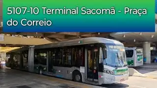5107-10 Terminal Sacomã - Praça do Correio. Trajeto da Linha.