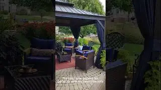 The gazebo makes my garden🌸 feel like a true retreat! #gazebos  #garden #gardenlife #patiolife