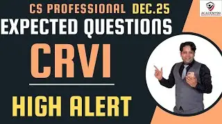 CRVI MOST EXPECTED QUESTIONS ❤️ DEC.-25 ❤️ DONT SKIP THESE QUESTIONS 🥳 THE MOST AWAITED 🥳