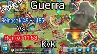 GUERRA KvK 101 - K1149 e K1185 vs K1163 (PARTE 1) - RISE OF KINGDOMS.
