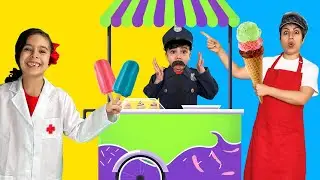 Atrin and Soren funny pretend play ice cream shop for kids | Mom Sells Ice Cream! What Happens Next!