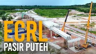 Flyover & Stesen ECRL Pasir Puteh, Jeram, Kelantan | East Coast Rail Link (ECRL)