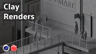 Clay / Greyscale Renders - Cinema 4D, Redshift Tutorial