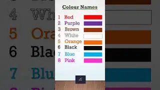 Colour Names | Learn Colour Names in English | Fun & Easy Guide to Basic Colors  #kids