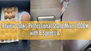 Review Cooks Professional Stand Mixer 1000W with 8 Speeds & Pulse Function, 4.5L S-Steel Mixing Bowl