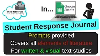 Response journal for high school text studies - Google product by Drive Resources