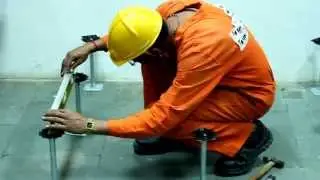 Unitile Raised Access Floor Installation Demo - Corner Lock System.
