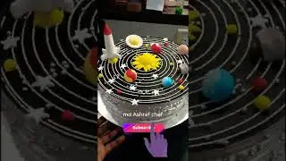 space galaxy planet birthday cake#shorts