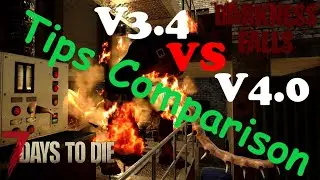 7DTD A20 Darkness Falls - Beginner Tips & Tricks comparison, 3.4 VS 4.0