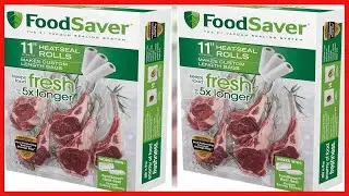 FoodSaver Vacuum Sealer Bags, Rolls for Custom Fit Airtight Food Storage and Sous Vide, 11