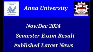 Anna University Semester Exam Result Published Latest Happy News Tamil Vijay Mass Media
