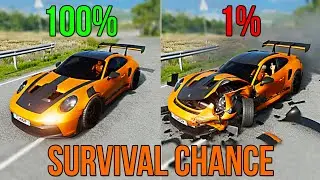 BeamNG.drive Survival Chance (With Dummies) | Realistic Car Crashes #3