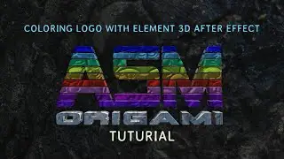Tutorial coloring logo with element 3D after effect #ajmg #aftereffects #asmorigami #motiongraphics